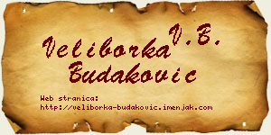 Veliborka Budaković vizit kartica